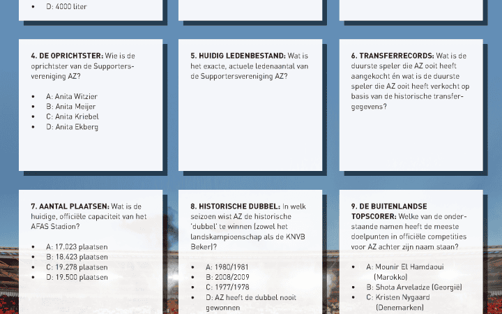 WINACTIE: De Grote SV AZ Feitenquiz